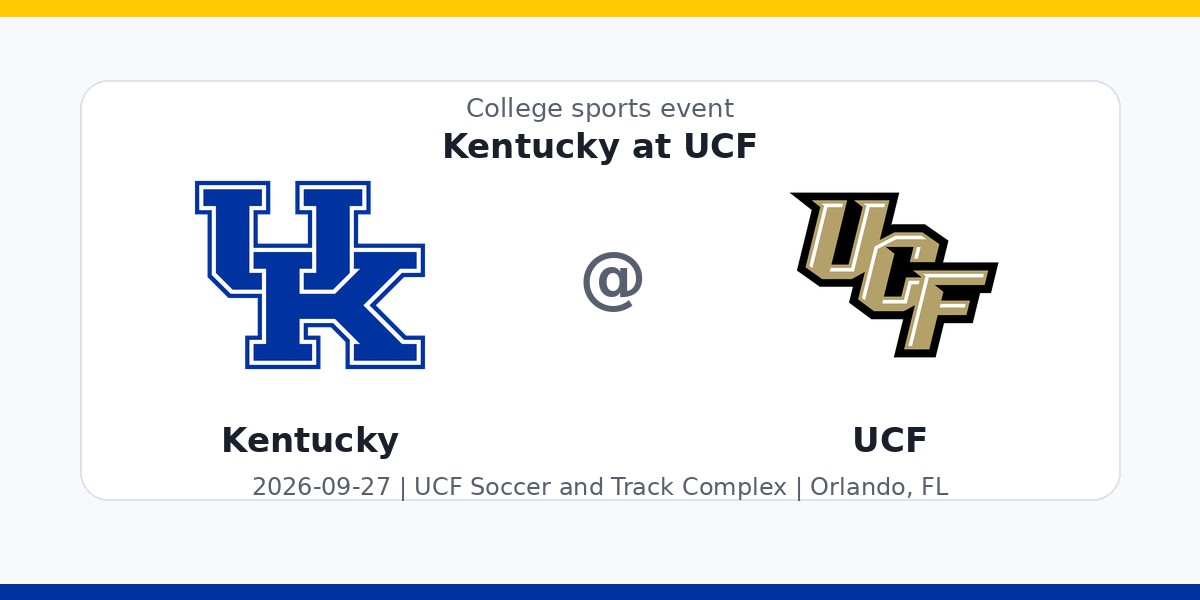 NCAA Men's Soccer: Kentucky Wildcats at UCF Knights photo in Orlando, FL