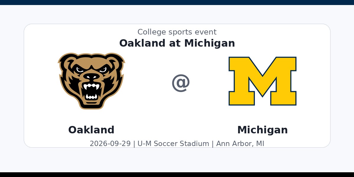 NCAA Men's Soccer: Oakland Golden Grizzlies at Michigan Wolverines photo in Ann Arbor, MI