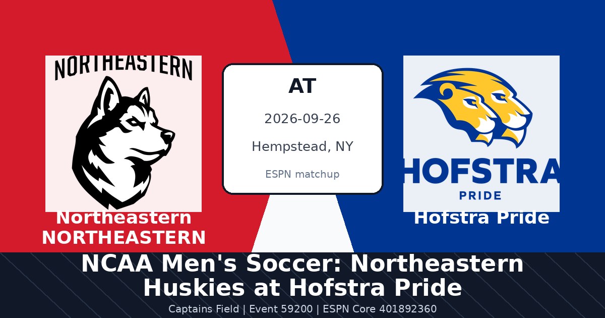 NCAA Men's Soccer: Northeastern Huskies at Hofstra Pride photo in Hempstead, NY