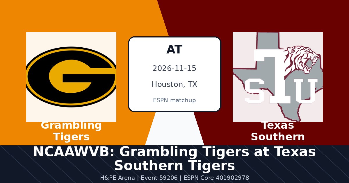 NCAAWVB: Grambling Tigers at Texas Southern Tigers photo in Houston, TX
