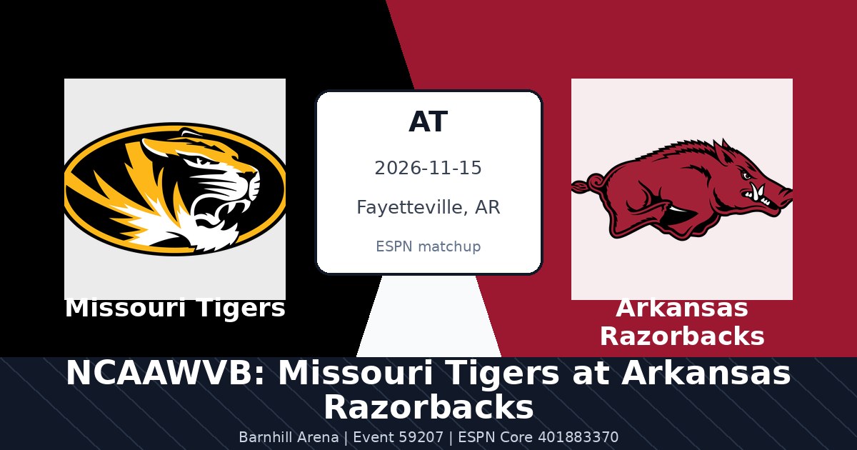 NCAAWVB: Missouri Tigers at Arkansas Razorbacks photo in Fayetteville, AR