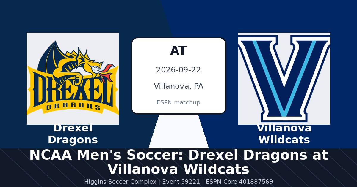 NCAA Men's Soccer: Drexel Dragons at Villanova Wildcats photo in Villanova, PA