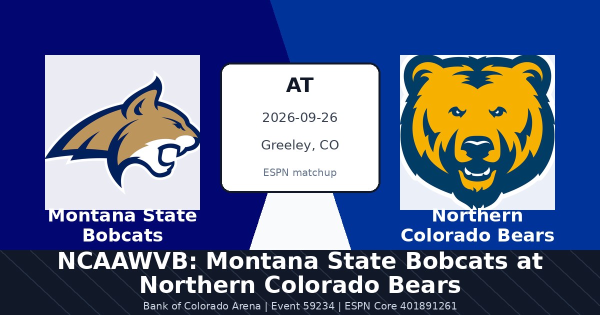 NCAAWVB: Montana State Bobcats at Northern Colorado Bears photo in Greeley, CO