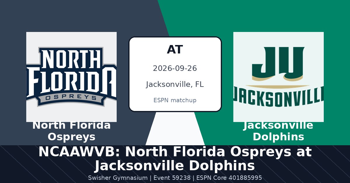 NCAAWVB: North Florida Ospreys at Jacksonville Dolphins photo in Jacksonville, FL