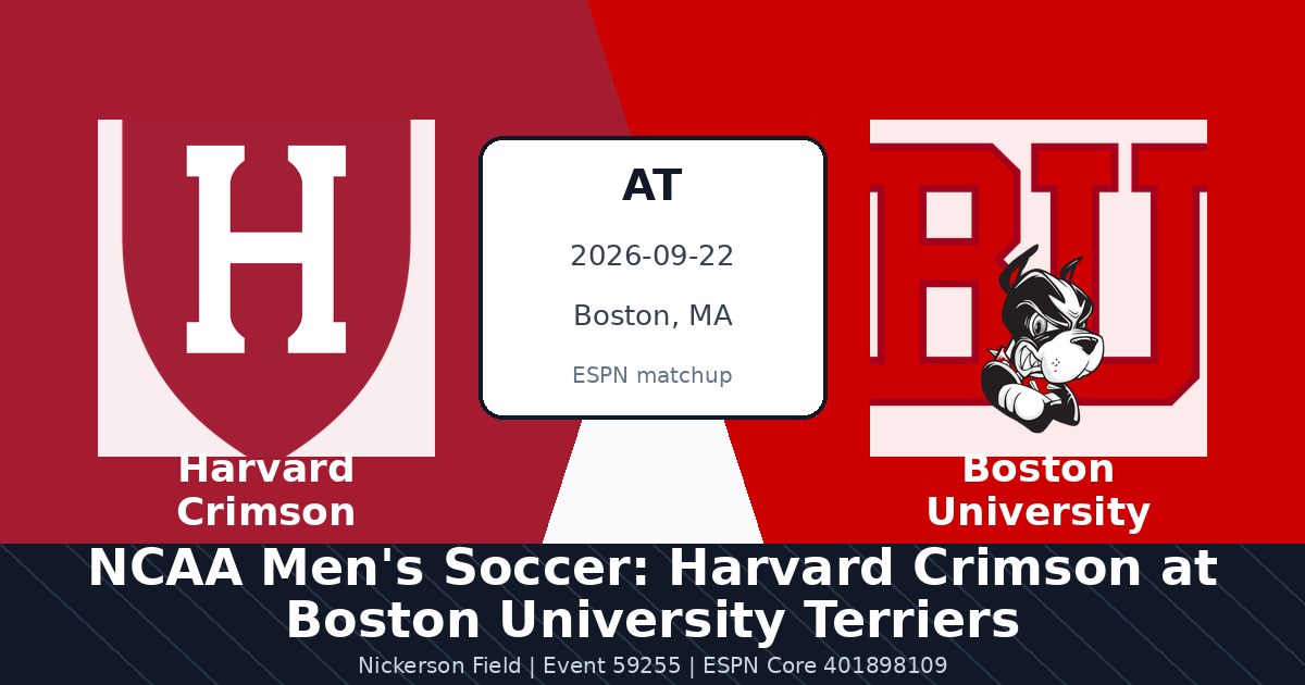 NCAA Men's Soccer: Harvard Crimson at Boston University Terriers photo in Boston, MA