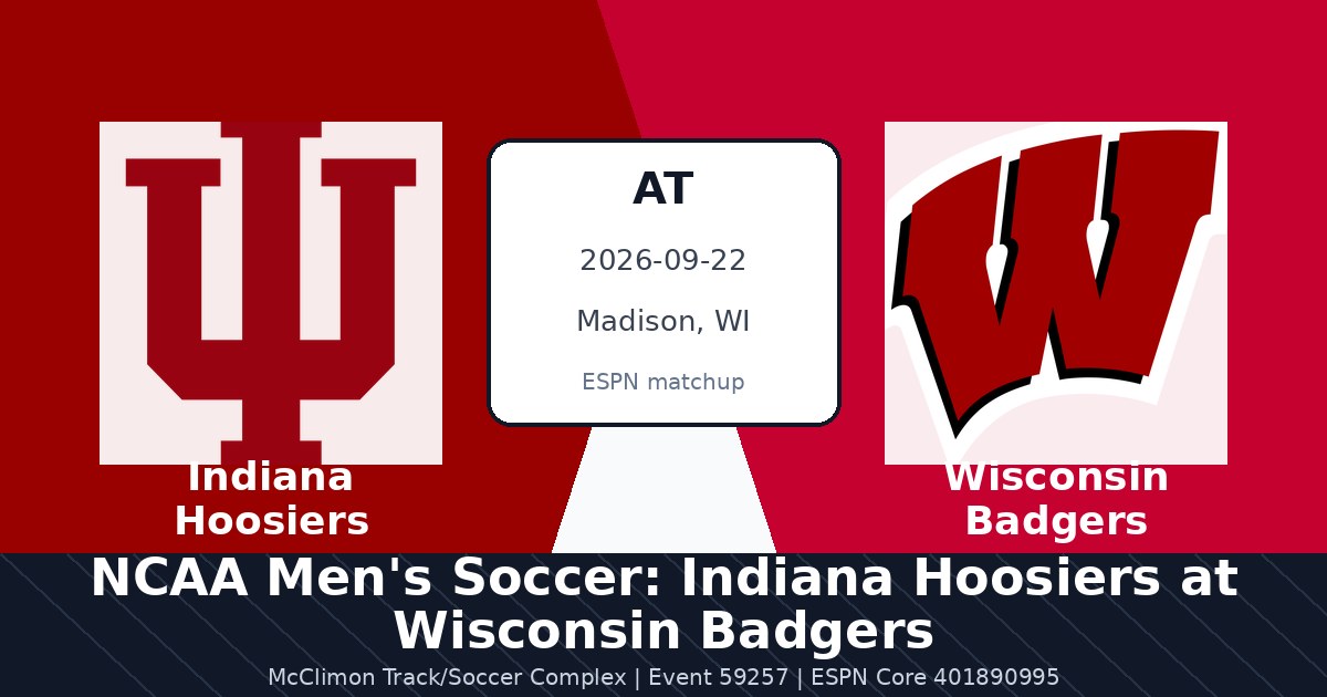 NCAA Men's Soccer: Indiana Hoosiers at Wisconsin Badgers photo in Madison, WI