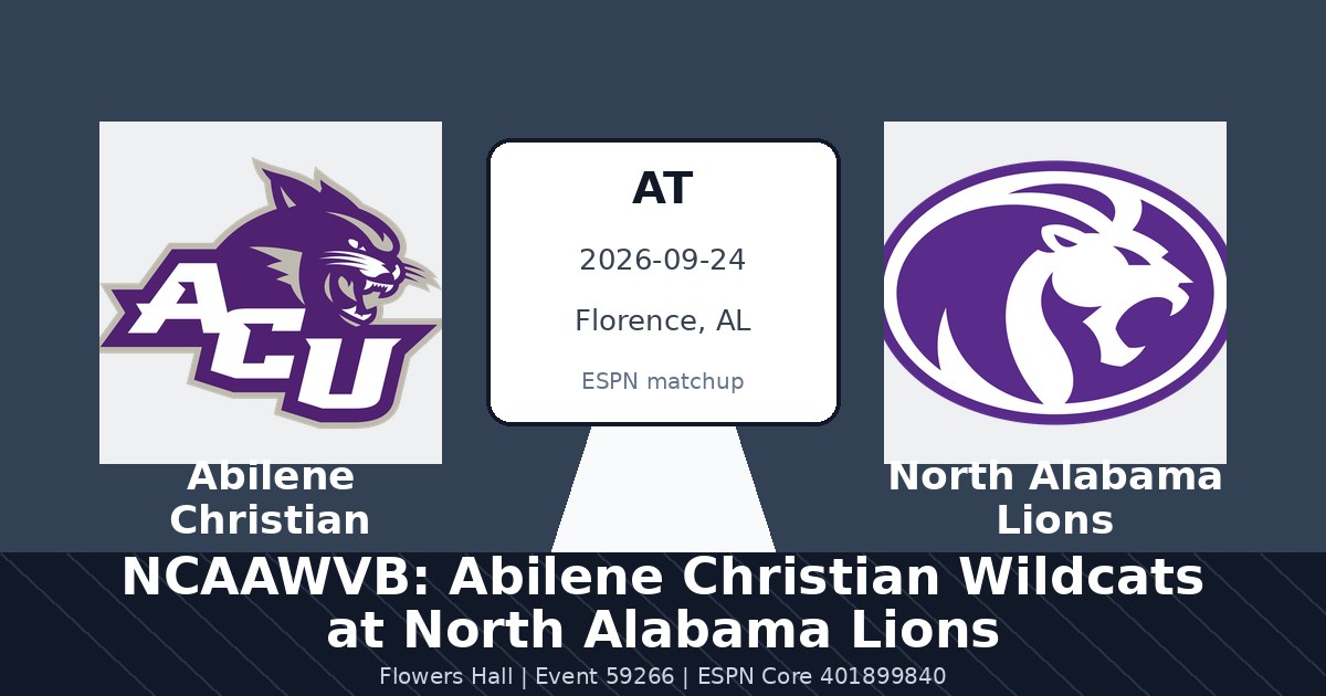 NCAAWVB: Abilene Christian Wildcats at North Alabama Lions photo in Florence, AL