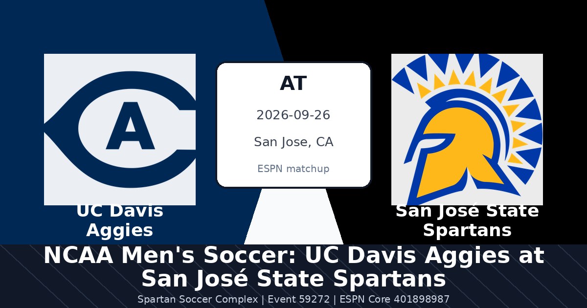 NCAA Men's Soccer: UC Davis Aggies at San José State Spartans photo in San Jose, CA