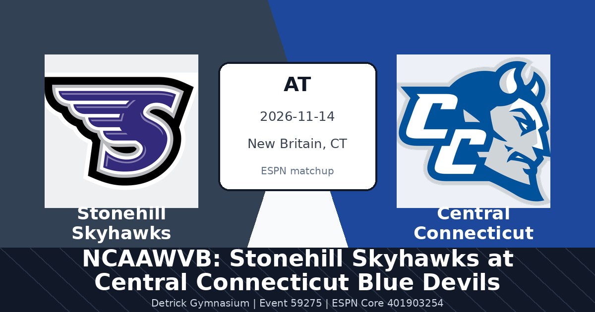 NCAAWVB: Stonehill Skyhawks at Central Connecticut Blue Devils photo in New Britain, CT
