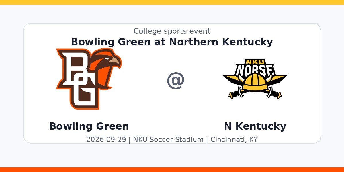 NCAA Men's Soccer: Bowling Green Falcons at Northern Kentucky Norse photo in Cincinnati, KY