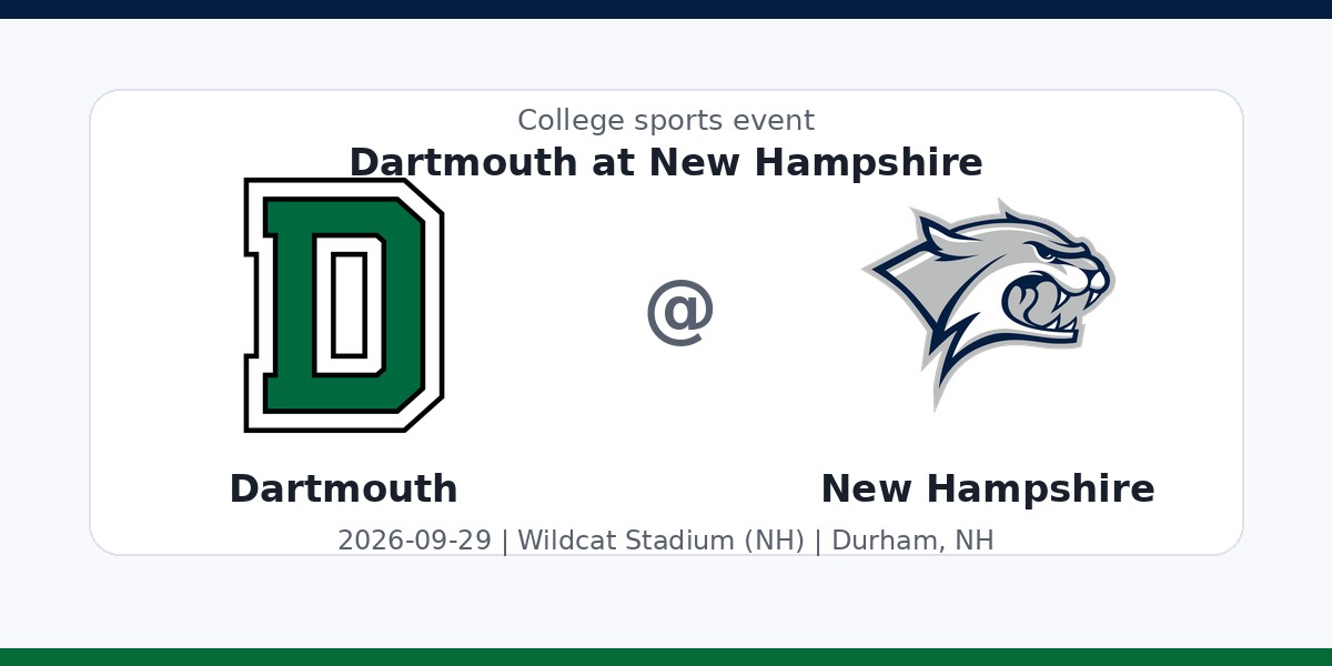 NCAA Men's Soccer: Dartmouth Big Green at New Hampshire Wildcats photo in Durham, NH