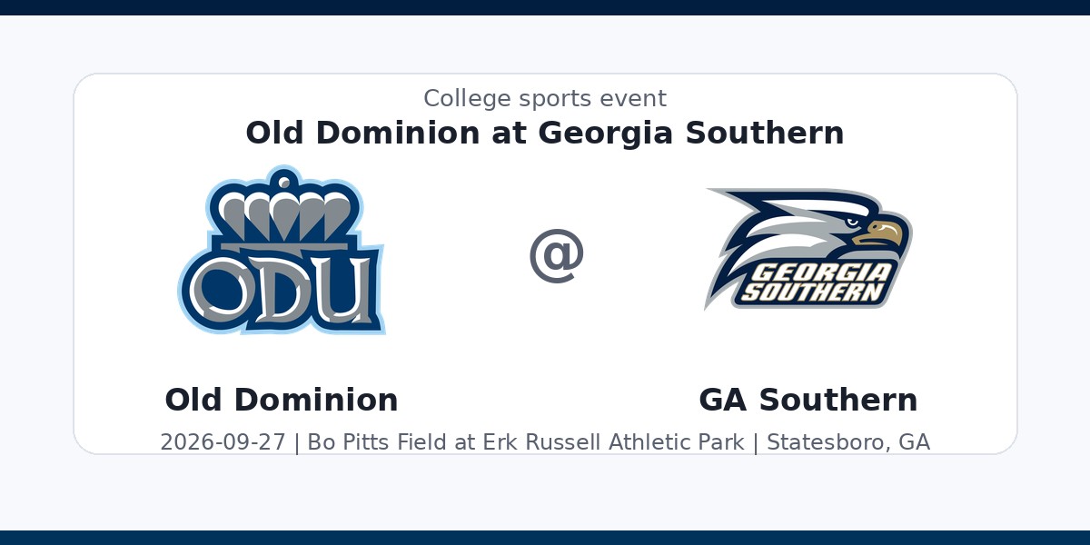 NCAA Men's Soccer: Old Dominion Monarchs at Georgia Southern Eagles photo in Statesboro, GA