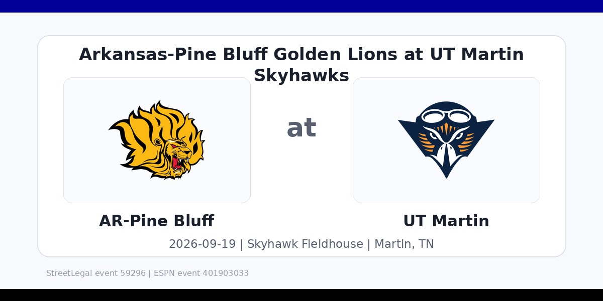 NCAAWVB: Arkansas-Pine Bluff Golden Lions at UT Martin Skyhawks photo in Martin, TN
