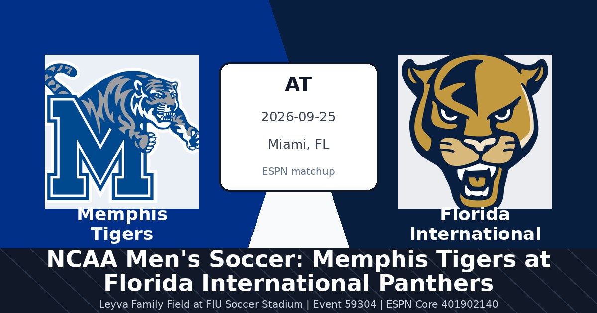 NCAA Men's Soccer: Memphis Tigers at Florida International Panthers photo in Miami, FL