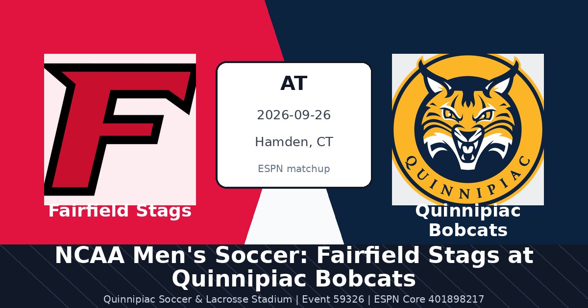 NCAA Men's Soccer: Fairfield Stags at Quinnipiac Bobcats photo in Hamden, CT