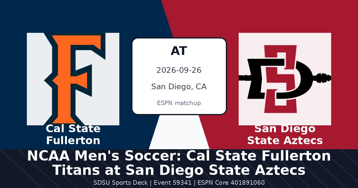 NCAA Men's Soccer: Cal State Fullerton Titans at San Diego State Aztecs photo in San Diego, CA