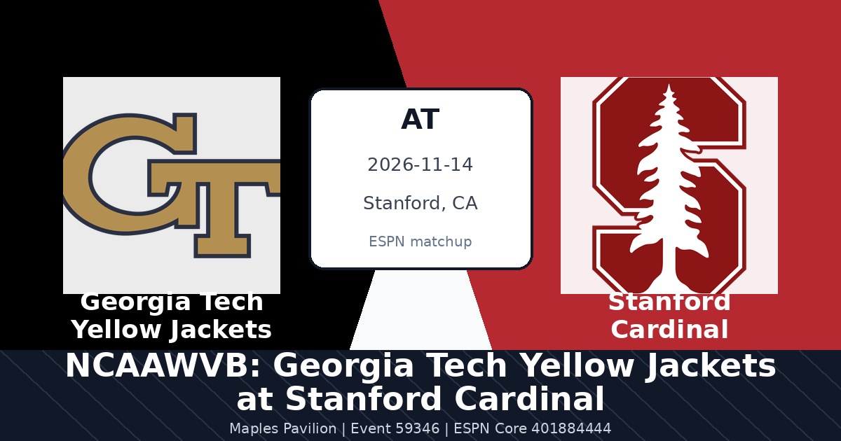 NCAAWVB: Georgia Tech Yellow Jackets at Stanford Cardinal photo in Stanford, CA