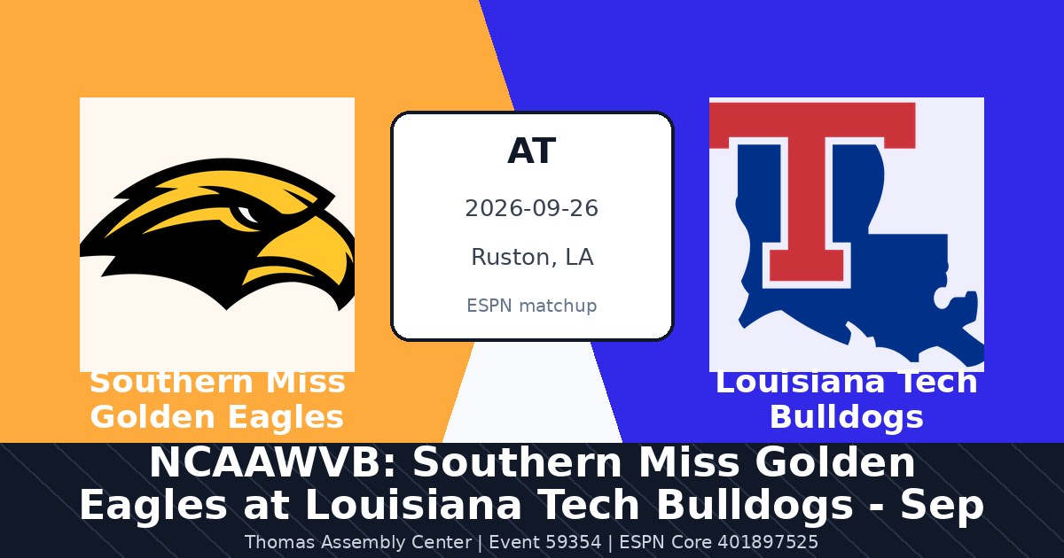 NCAAWVB: Southern Miss Golden Eagles at Louisiana Tech Bulldogs - Sep 26 photo in Ruston, LA