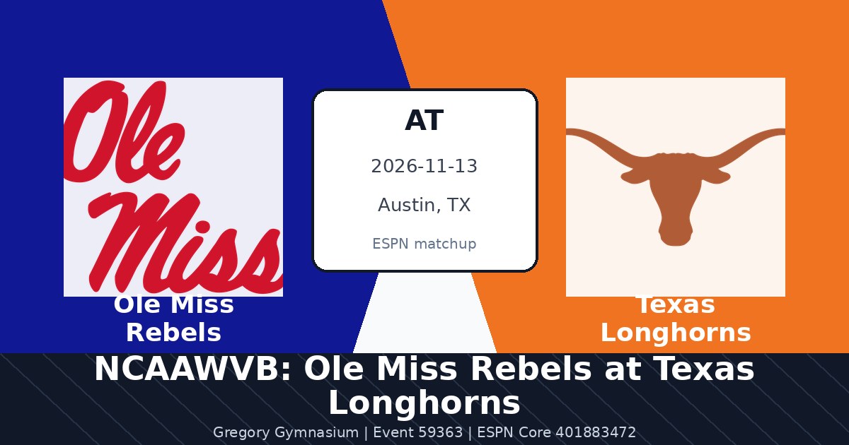 NCAAWVB: Ole Miss Rebels at Texas Longhorns — sports in Austin, TX