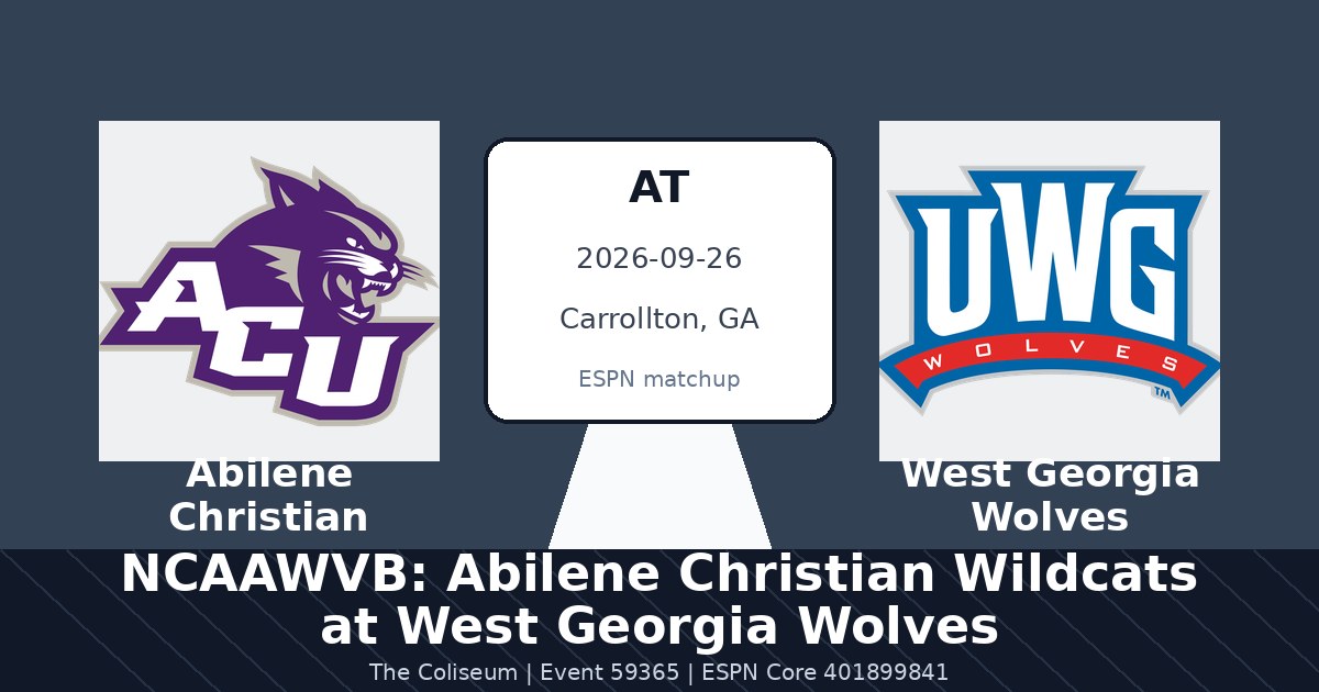 NCAAWVB: Abilene Christian Wildcats at West Georgia Wolves photo in Carrollton, GA