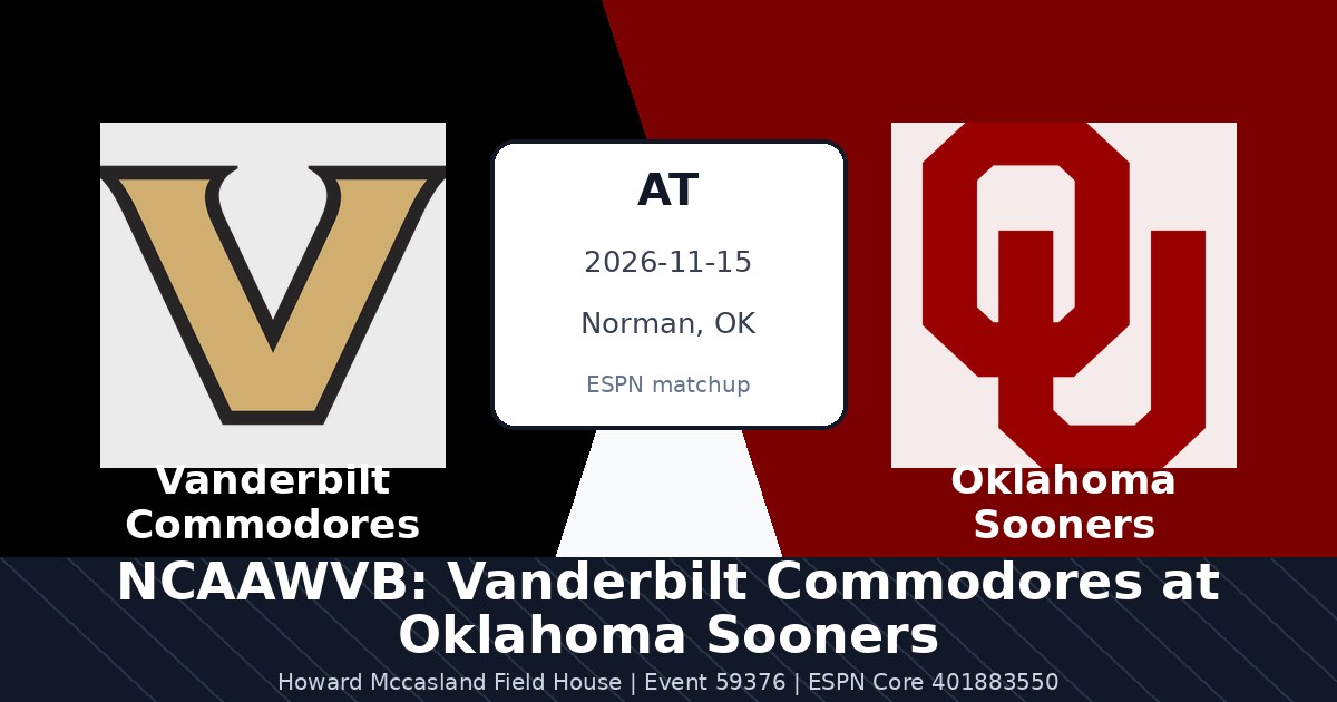 NCAAWVB: Vanderbilt Commodores at Oklahoma Sooners photo in Norman, OK