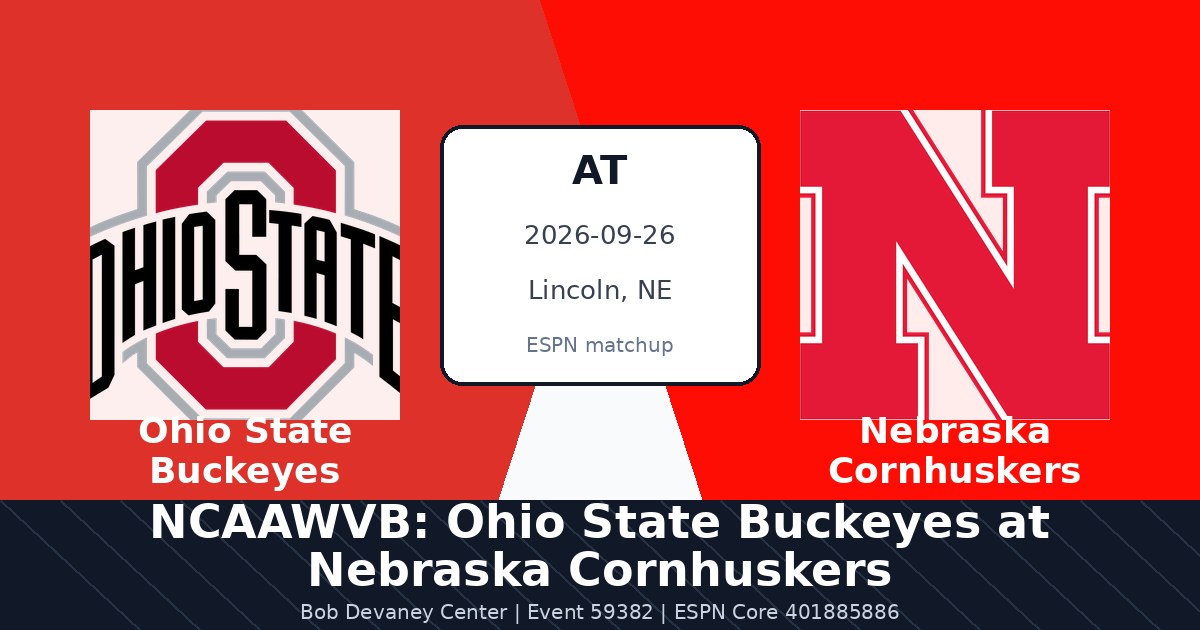 NCAAWVB: Ohio State Buckeyes at Nebraska Cornhuskers photo in Lincoln, NE