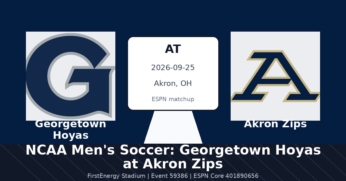 NCAA Men's Soccer: Georgetown Hoyas at Akron Zips photo in Akron, OH