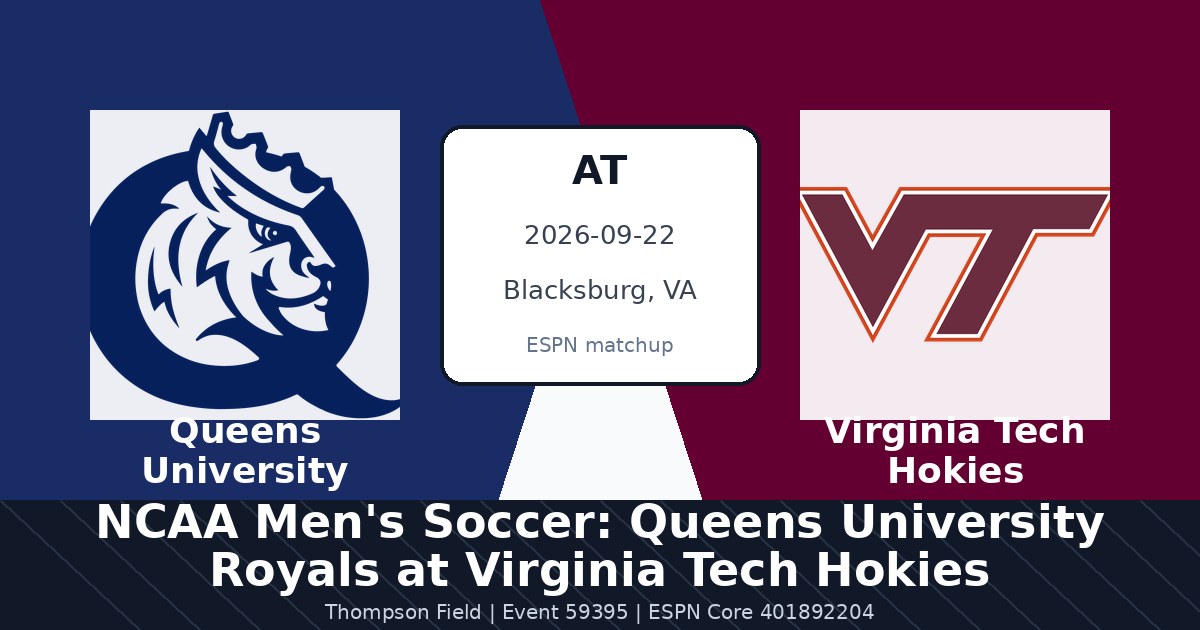 NCAA Men's Soccer: Queens University Royals at Virginia Tech Hokies photo in Blacksburg, VA