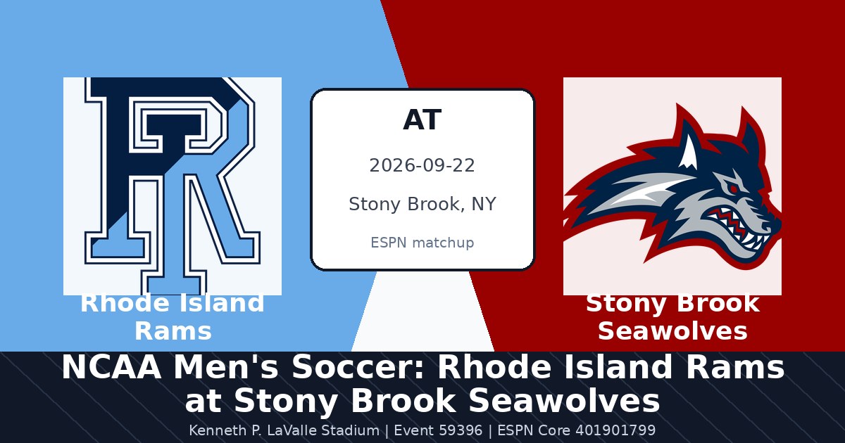NCAA Men's Soccer: Rhode Island Rams at Stony Brook Seawolves photo in Stony Brook, NY