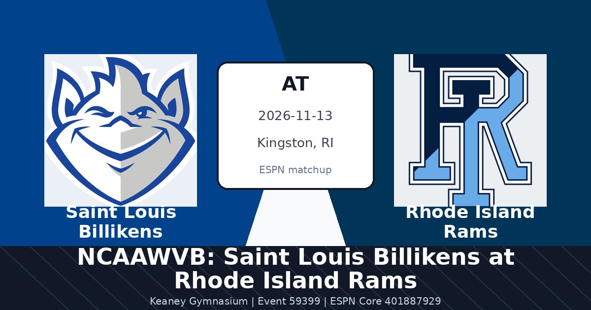 NCAAWVB: Saint Louis Billikens at Rhode Island Rams photo in Kingston, RI