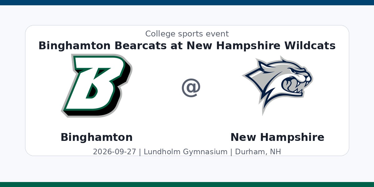 NCAAWVB: Binghamton Bearcats at New Hampshire Wildcats photo in Durham, NH