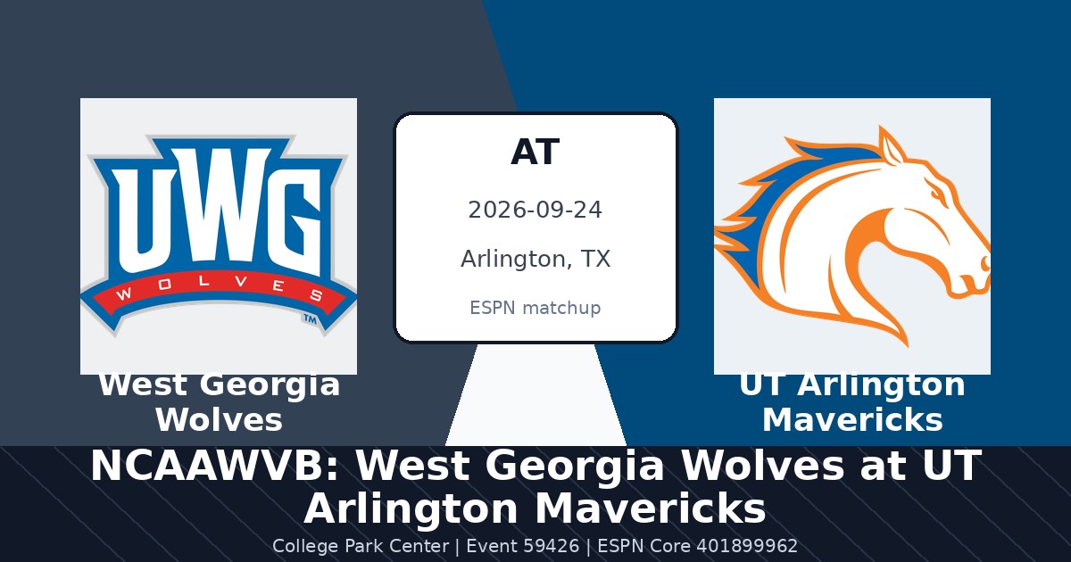 NCAAWVB: West Georgia Wolves at UT Arlington Mavericks photo in Arlington, TX