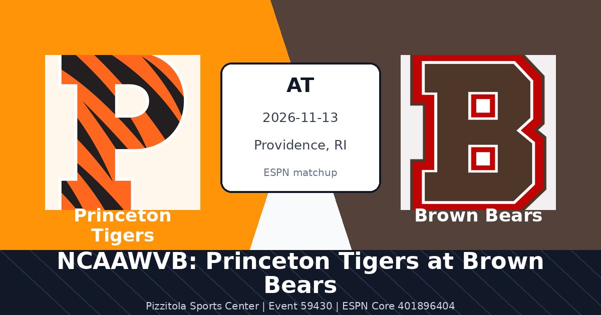 NCAAWVB: Princeton Tigers at Brown Bears photo in Providence, RI