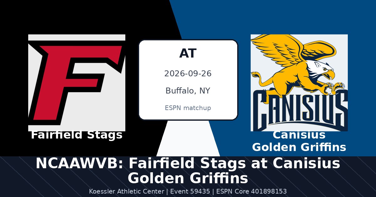 NCAAWVB: Fairfield Stags at Canisius Golden Griffins photo in Buffalo, NY