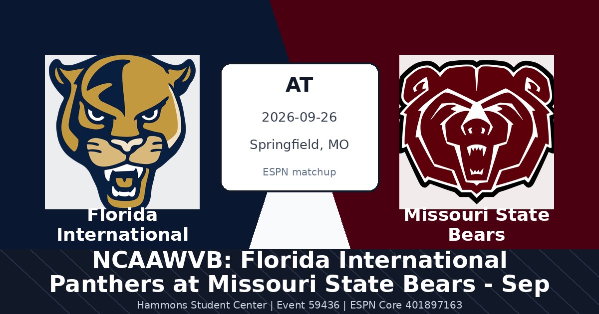 NCAAWVB: Florida International Panthers at Missouri State Bears - Sep 26 photo in Springfield, MO