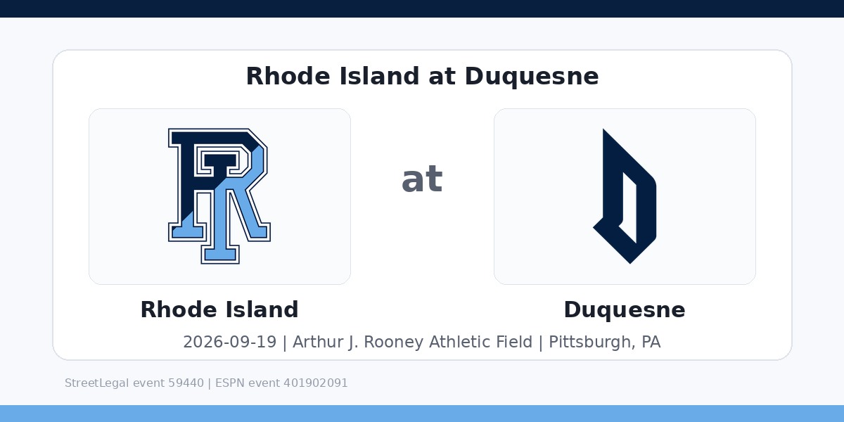 NCAA Men's Soccer: Rhode Island Rams at Duquesne Dukes in Pittsburgh, PA