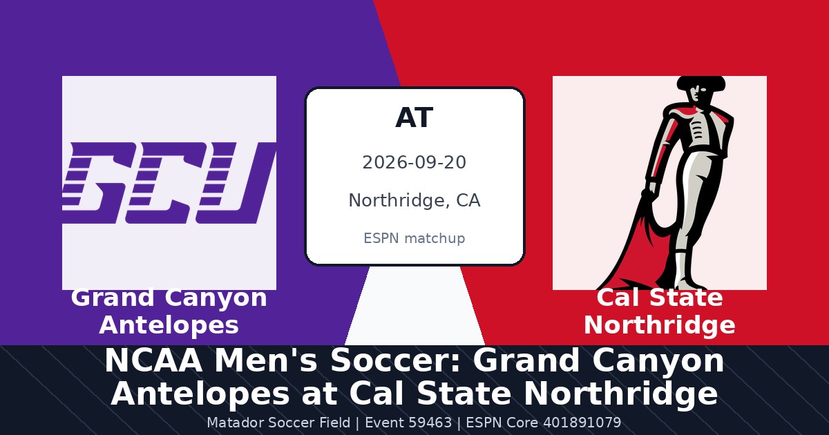 NCAA Men's Soccer: Grand Canyon Antelopes at Cal State Northridge Matadors photo in Northridge, CA