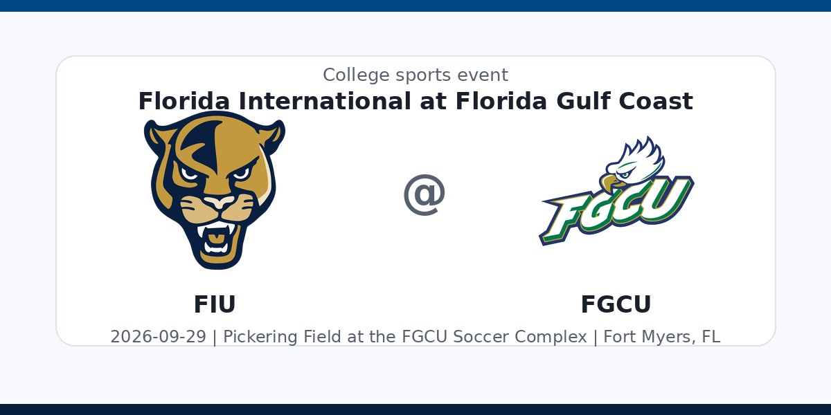 NCAA Men's Soccer: Florida International Panthers at Florida Gulf Coast Eagles photo in Fort Myers, FL