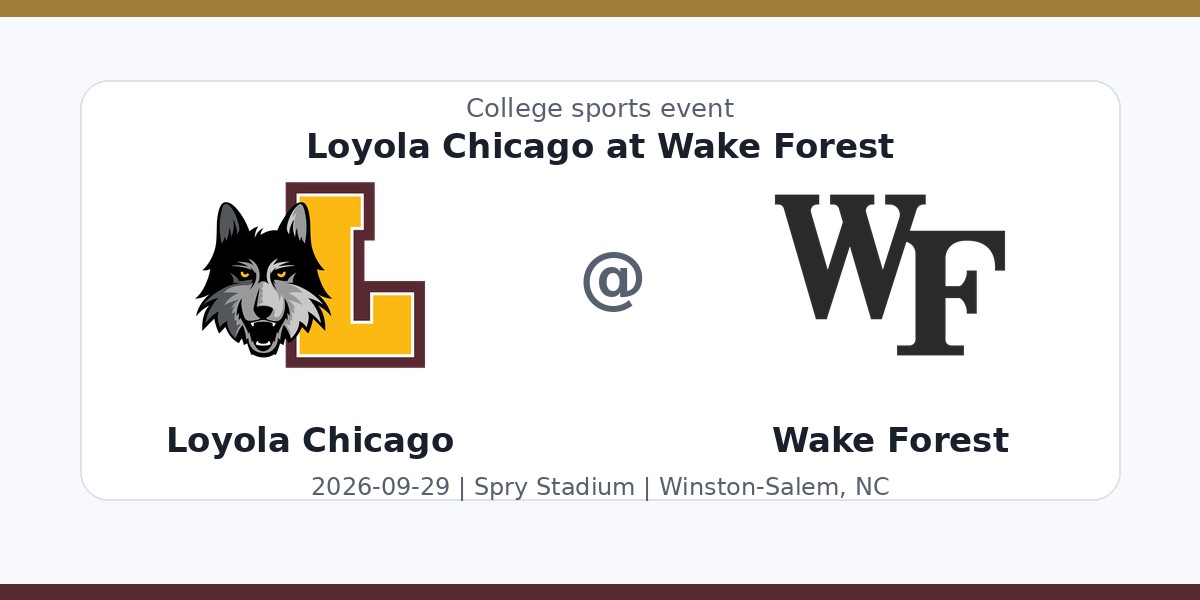 NCAA Men's Soccer: Loyola Chicago Ramblers at Wake Forest Demon Deacons photo in Winston-Salem, NC