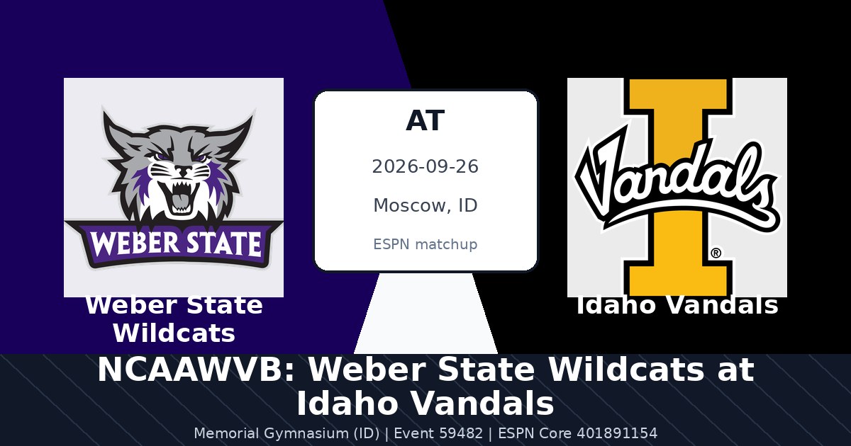 NCAAWVB: Weber State Wildcats at Idaho Vandals photo in Moscow, ID
