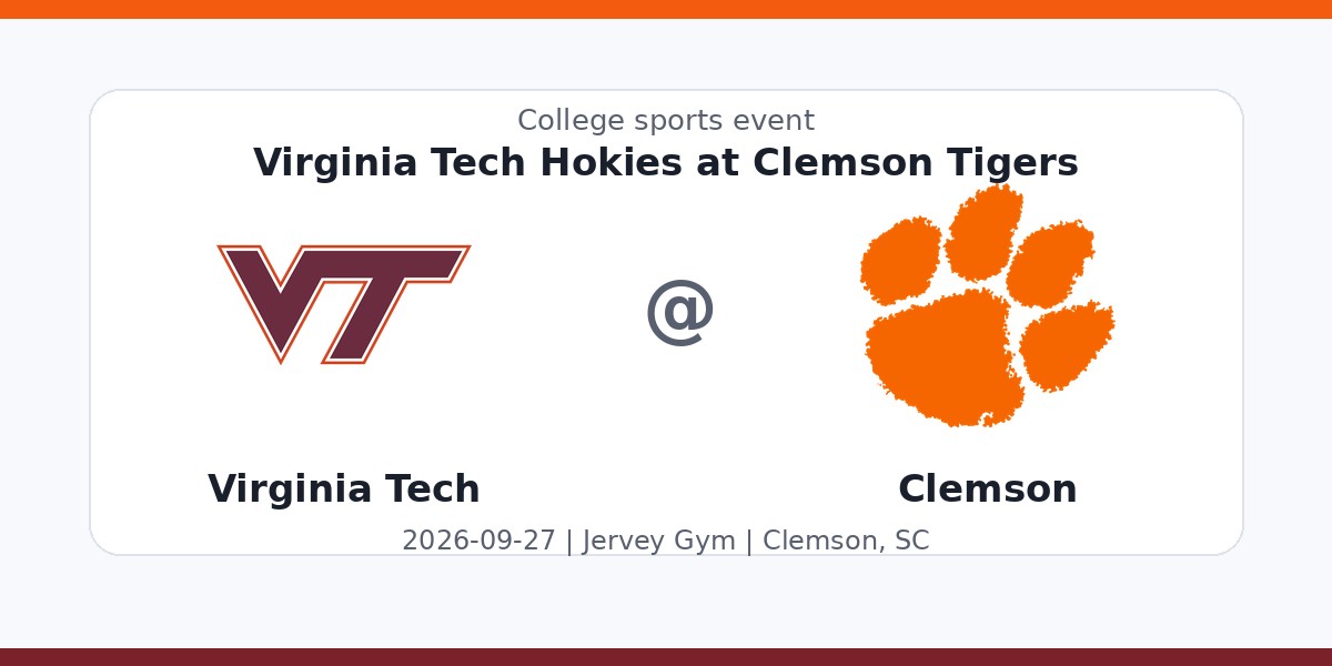 NCAAWVB: Virginia Tech Hokies at Clemson Tigers photo in Clemson, SC