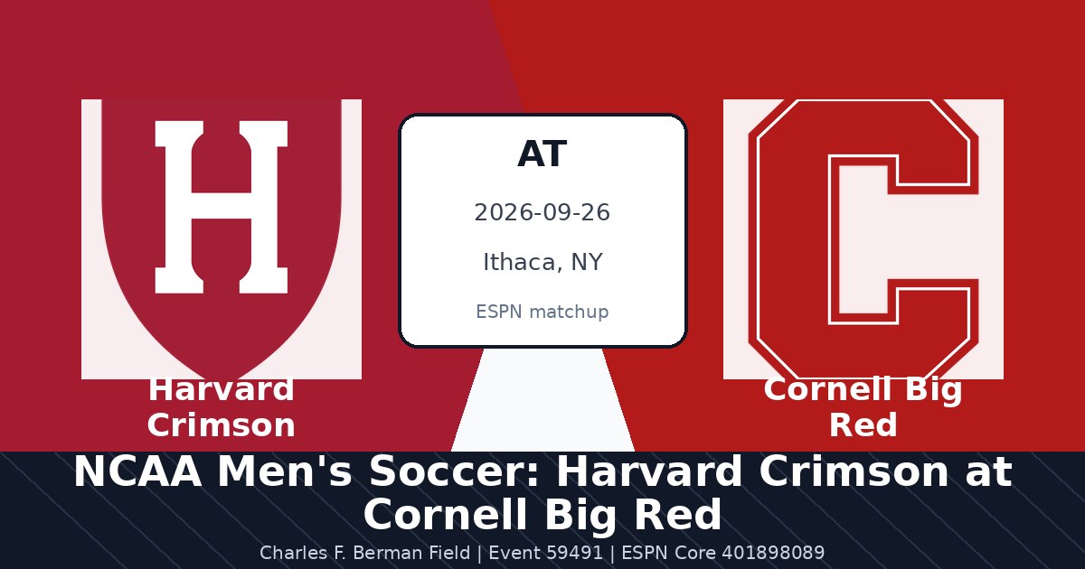 NCAA Men's Soccer: Harvard Crimson at Cornell Big Red photo in Ithaca, NY