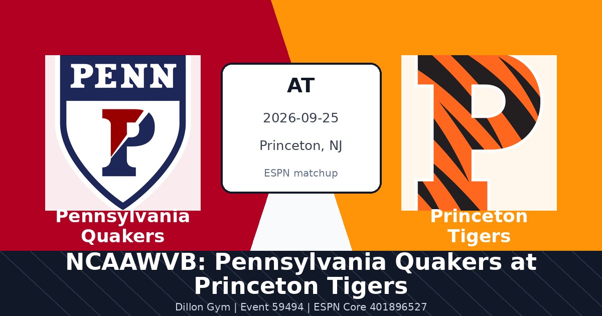 NCAAWVB: Pennsylvania Quakers at Princeton Tigers photo in Princeton, NJ
