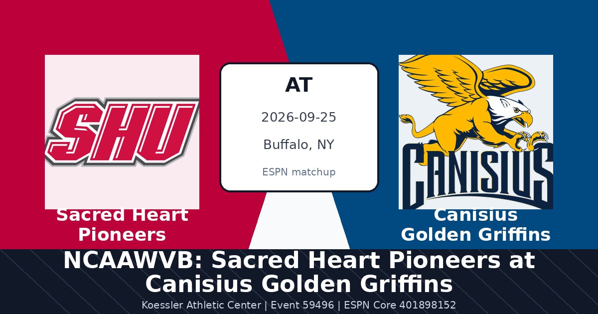 NCAAWVB: Sacred Heart Pioneers at Canisius Golden Griffins photo in Buffalo, NY