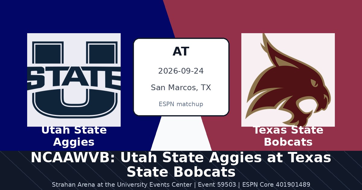 NCAAWVB: Utah State Aggies at Texas State Bobcats photo in San Marcos, TX