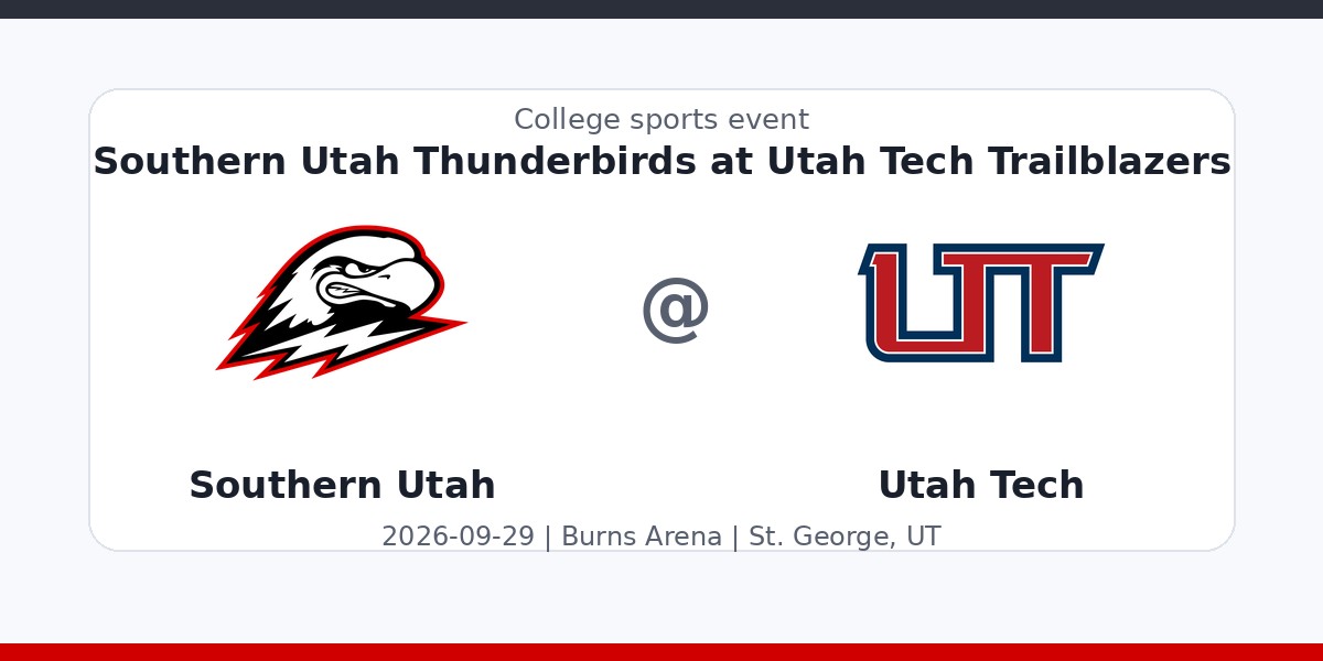 NCAAWVB: Southern Utah Thunderbirds at Utah Tech Trailblazers photo in St. George, UT
