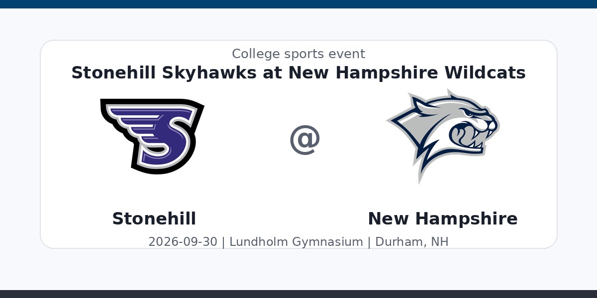 NCAAWVB: Stonehill Skyhawks at New Hampshire Wildcats photo in Durham, NH
