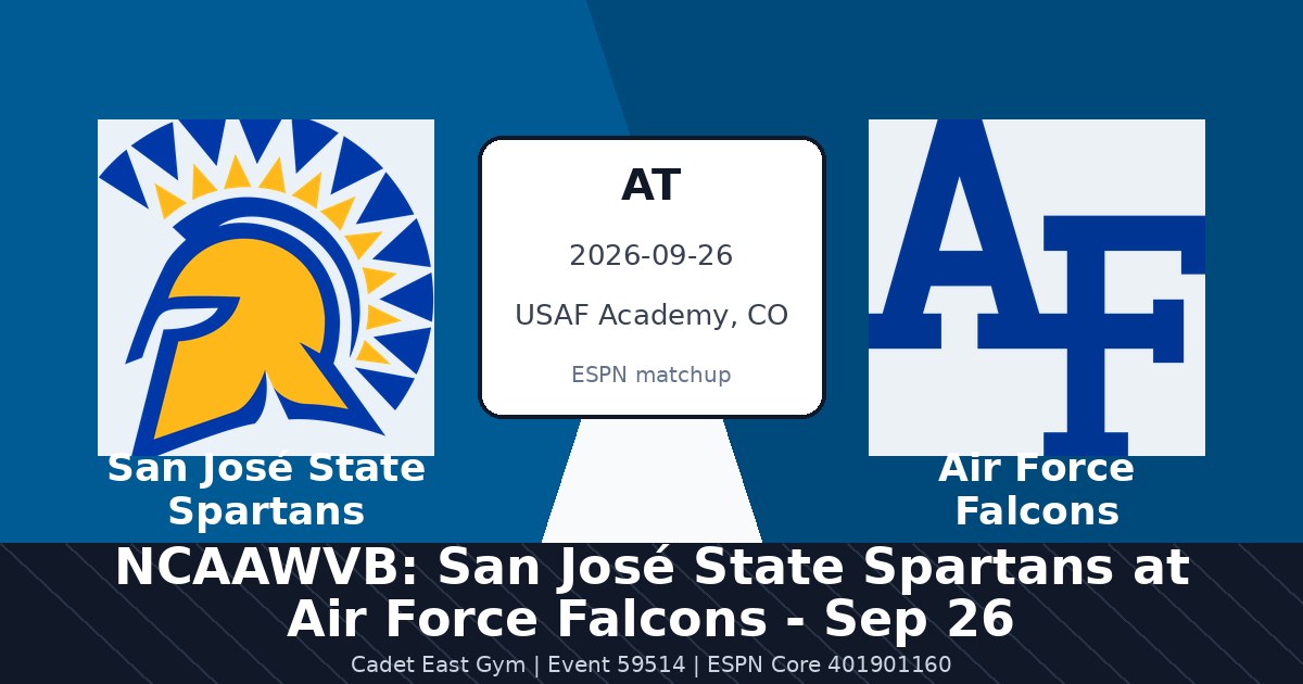 NCAAWVB: San José State Spartans at Air Force Falcons - Sep 26 photo in USAF Academy, CO