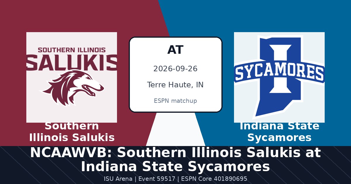 NCAAWVB: Southern Illinois Salukis at Indiana State Sycamores photo in Terre Haute, IN