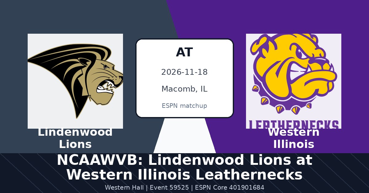 NCAAWVB: Lindenwood Lions at Western Illinois Leathernecks photo in Macomb, IL